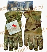 Перчатки тактические зимние Gongtex softshell мультикам