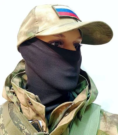 Шарф труба бафф тактический черный фото