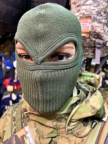 Балаклава ВКПО вязаная олива фото