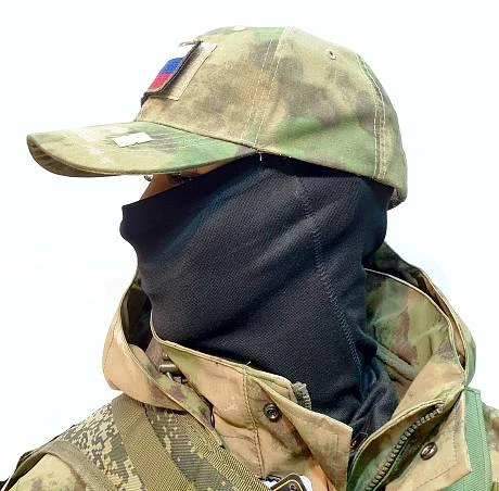 Шарф труба бафф тактический черный фото