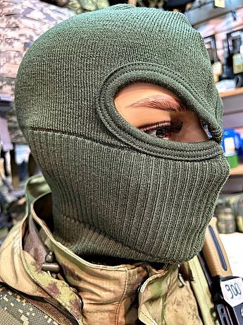 Балаклава ВКПО вязаная олива фото