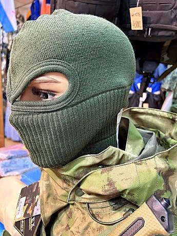 Балаклава ВКПО вязаная олива фото