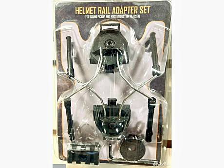 Крепление адаптер для наушников на тактический шлем цвет черный фото