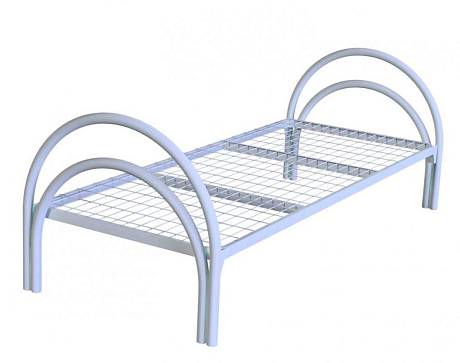 Кровать металлическая одноярусная Комфорт 1, 1900 х 800 мм. фото