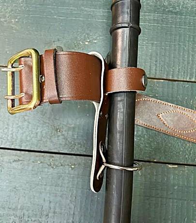 Чехол держатель для дубинки палки ПР коричневый с кольцом фото