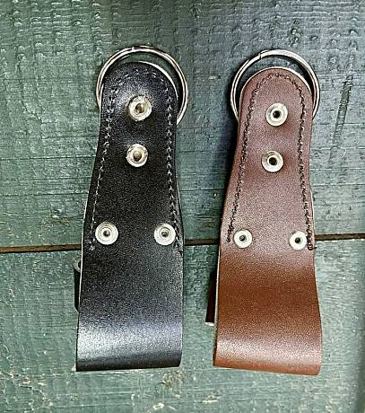 Чехол держатель для дубинки палки ПР коричневый с кольцом фото