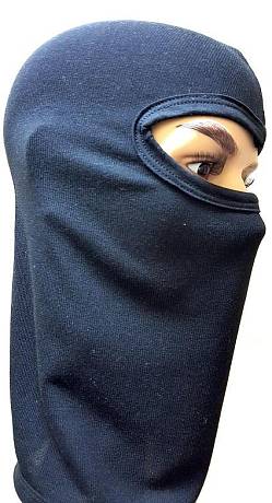 Балаклава трикотажная чёрная фото