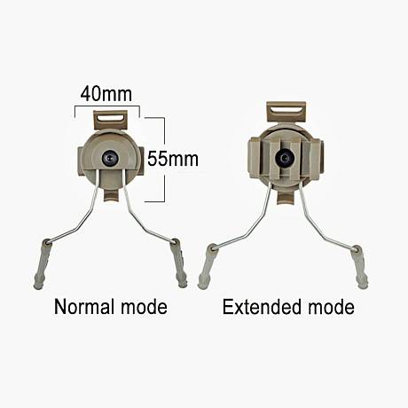 Крепление адаптер для наушников на тактический шлем цвет черный фото