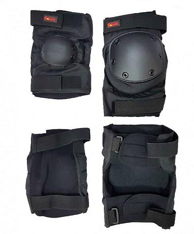 Тактическая защита наколенники и налокотники Tactical чёрный фото