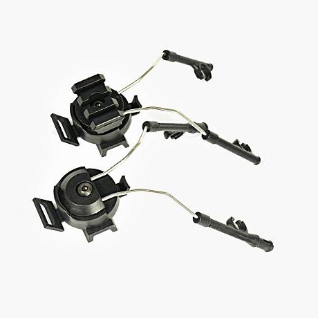 Крепление адаптер для наушников на тактический шлем цвет черный фото