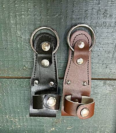 Чехол держатель для дубинки палки ПР коричневый с кольцом фото