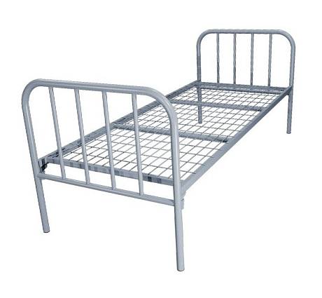 Кровать металлическая одноярусная Бюджет 3, 1900 х 800 мм. фото