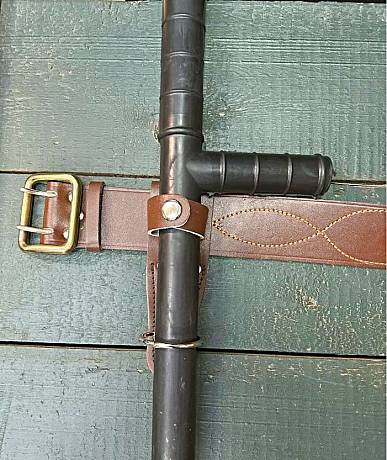 Чехол держатель для дубинки палки ПР коричневый с кольцом фото