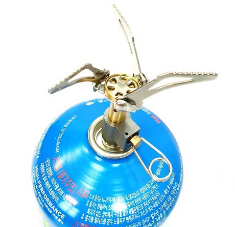 Горелка газовая насадка мини портативная туристическая на газовый баллон фото